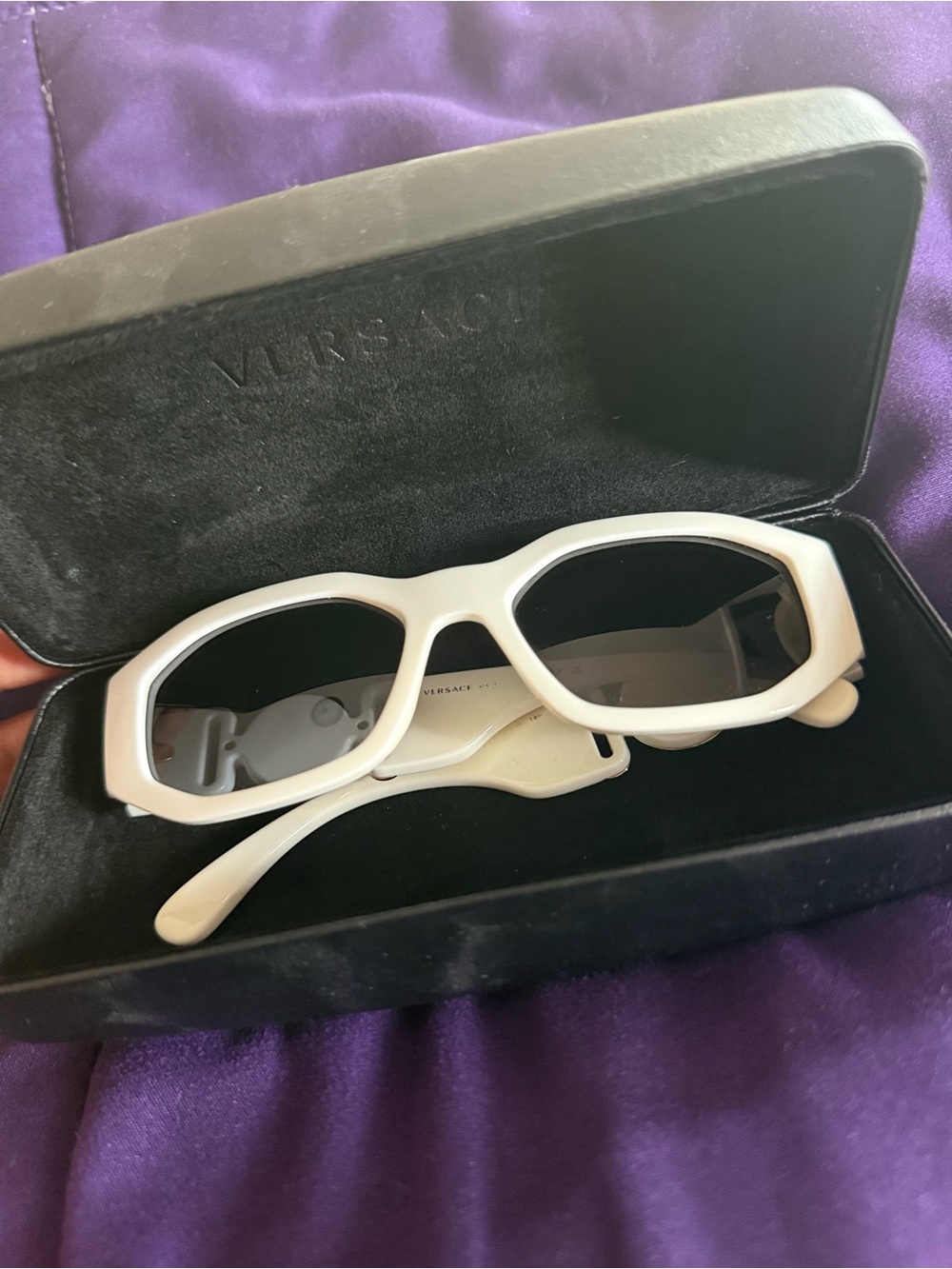 Versace white shades. Lightly worn.